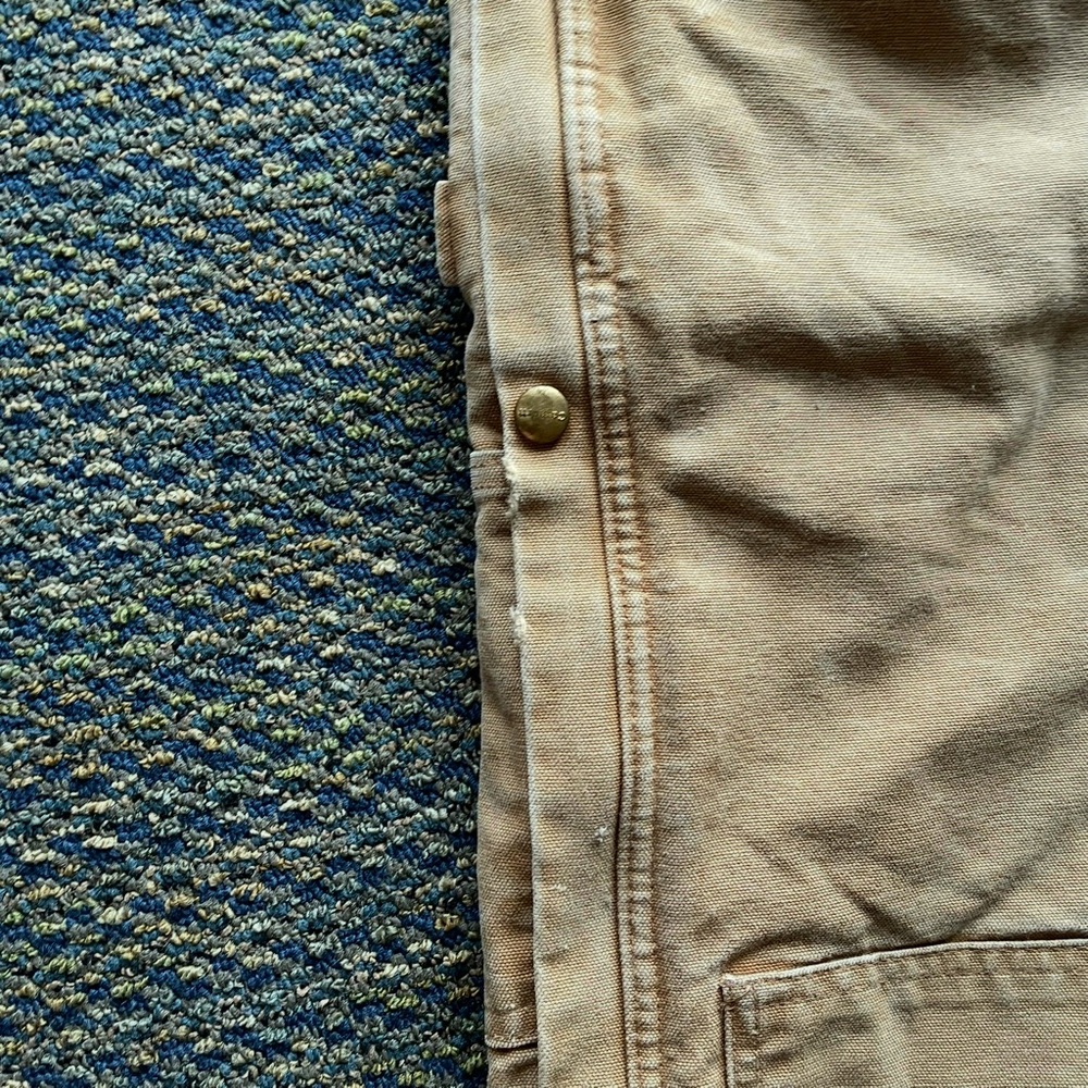 Carhartt Vintage Double Knee Insulated Cargo Work Overalls Distressed USA 38x34 - Picture 8 of 16